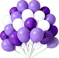 Purple and White Balloons 100Pack 12 Inch Set Latex Party Decorations | Dark by LYNSP