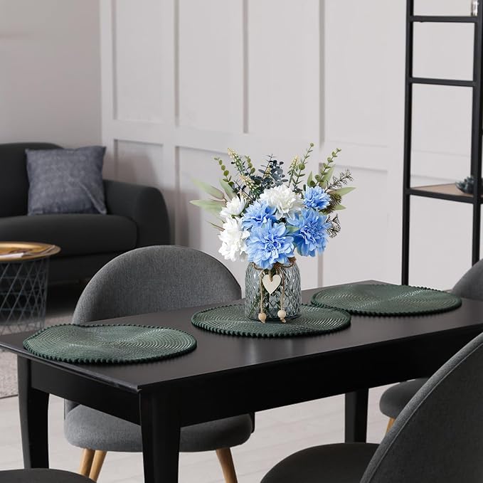 Leftover Fake Flowers in Vase, Faux Flowers in Vase, Table Centerpieces - Image 2