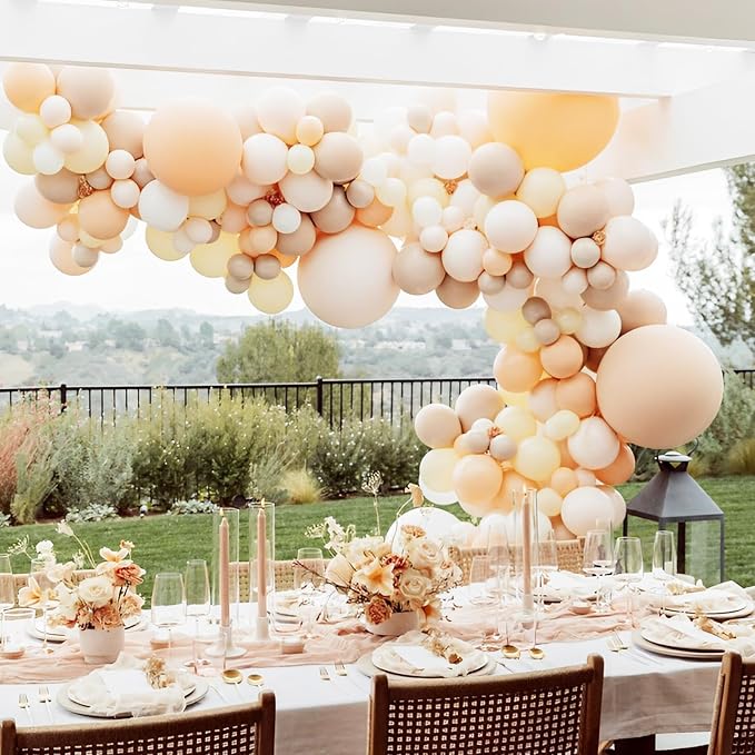 Voircoloria 66pcs Blush Nude Latex Party Balloons, 12inch | - Image 5