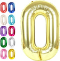 Light Gold Number 0 Balloon 40 inch, Balloon numbers party supplies, deco photo by Upgesy