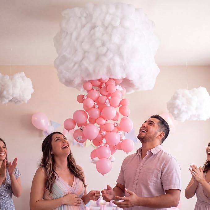 Cloud Gender Reveal Balloon Drop Box, Baby Shower Hanging Ornament | Twinkle - Image 5