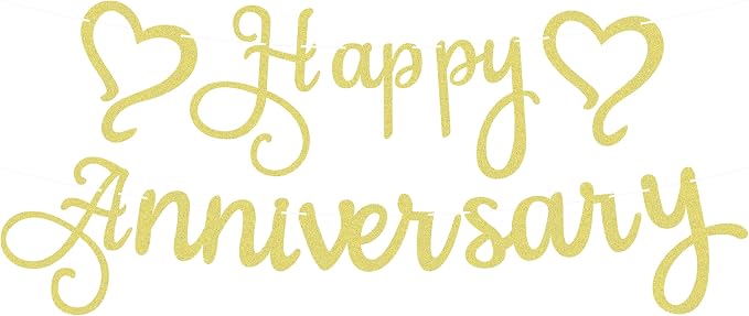 Pre-Strung Happy Anniversary Banner by EONNCNT