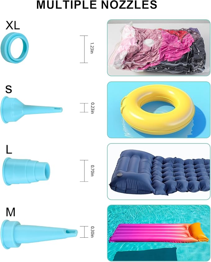 Air Pump for Air Mattress, Air Mattress Pump for Inflatables, Quick Fill - Image 3