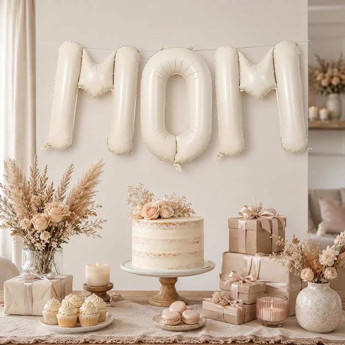 Cream O Letter Balloons, 40 Inch Letter O Balloon Beige, Helium Custom Letter - Image 4