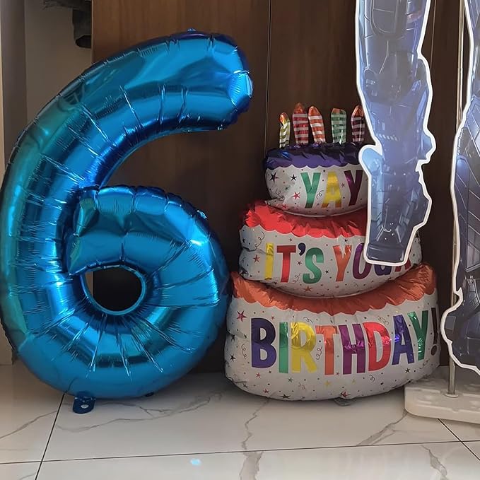 40 Inch Navy Blue Number 8 Foil Balloon - Image 5