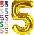Gold Number 5 Balloon 40 inch, Balloon numbers party supplies, deco photo shoot by Upgesy