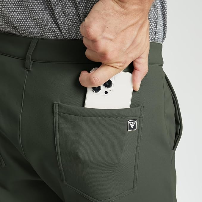 M MAELREG Golf Fleece Lined Pants Men Softshell Water-Resistant Workout Casual Outdoor Hiking Insulated Winter Pants for Men