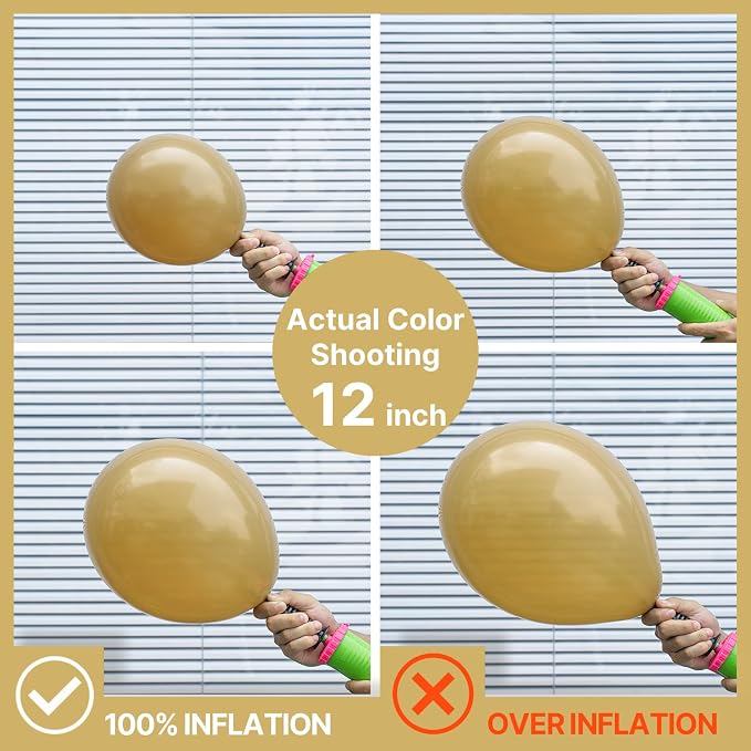 PartyWoo Light Brown Balloons 85pcs Neutral Boho Coffee Color | 18 12 10 5 Inch - Image 4