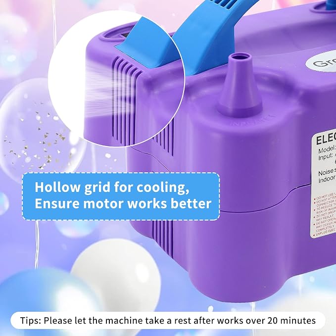 Growsun Balloons Pump Kit Electric Balloon Garland Arch Kit Air Blower Inflator - Image 5