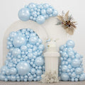 Double Pearl Blue Stuffed Balloons Different Size 115Pcs 5/10/12/18" Light Blue by JZCZOEB