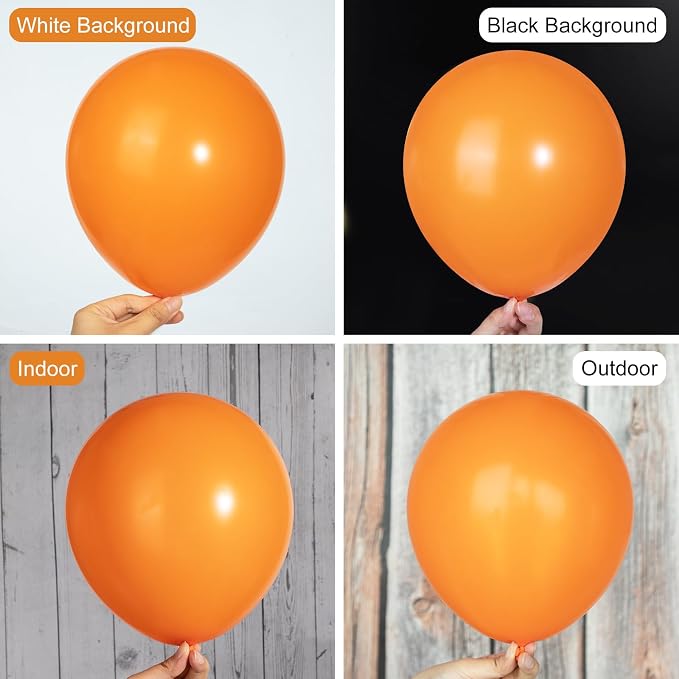 Ouddy Party 129Pcs Orange Balloons Different Sizes 18 12 10 5 Inch, Latex - Image 4