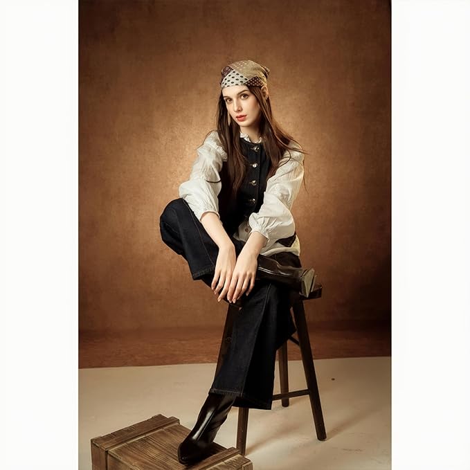 UrcTepics 8×10 ft Brown Fabric Photo Backdrops, Classic Abstract Texture - Image 5