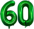 Number 60 Dark Green Balloons 40 Inch Giant Green 60 Numer Foil Helium Balloons by LHOAVWE