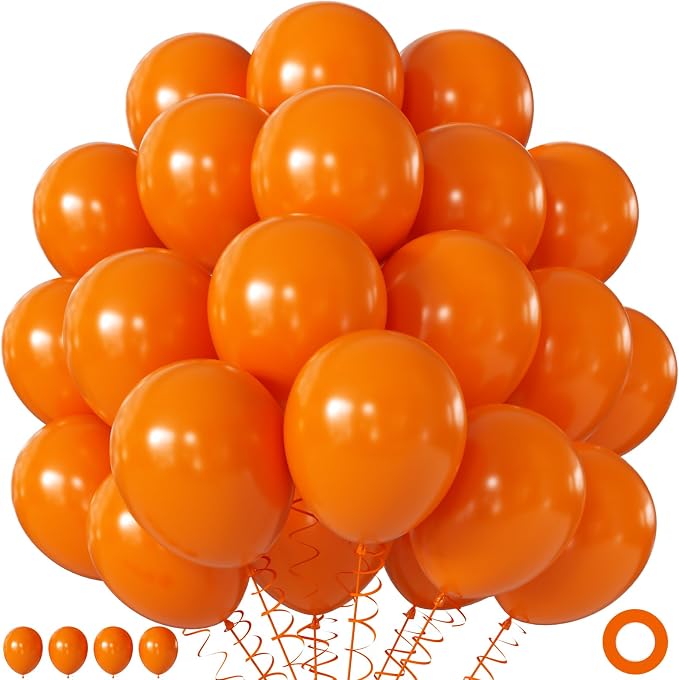 60Pcs Orange Balloons for Thanksgiving Halloween Birthday Party Decorations | by JOYFLOAT