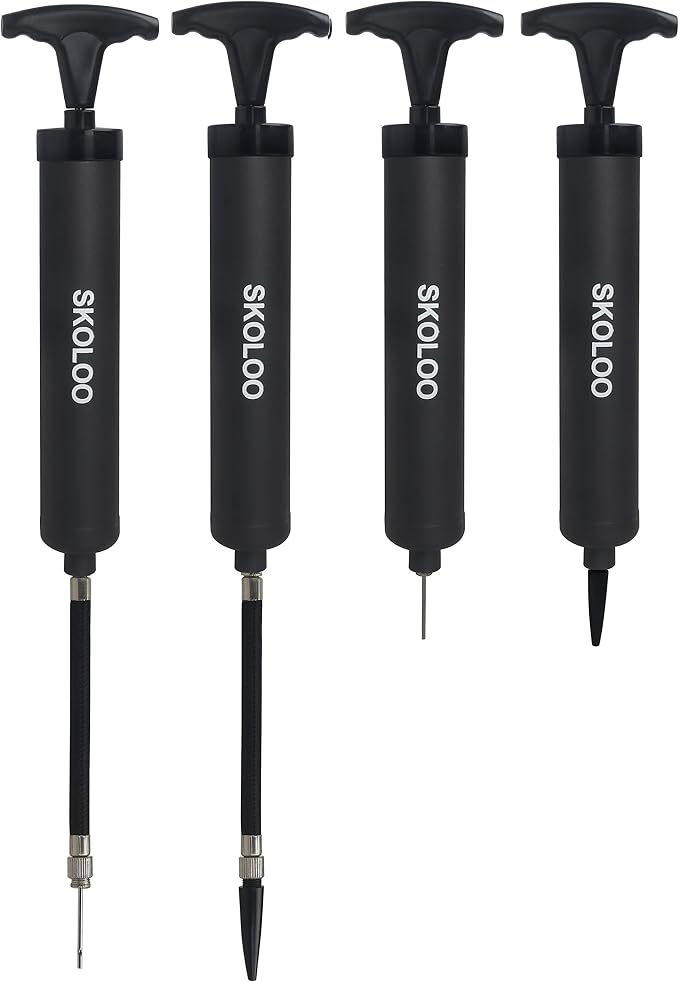 SKOLOO 10" Portable Hand Air Ball Pump Inflator Kit - Image 7