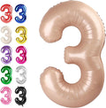 Light Brown Number 3 Balloon 40 inch, 3rd Birthday Party Balloons Decoration | by Upgesy