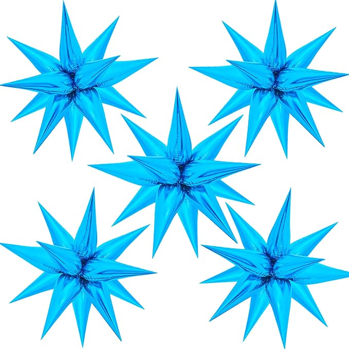 ZAKVOOR 60 Pcs Star Balloons 12 Spike Foil Explosion Party Decoration Balloons by ZAKVOOR