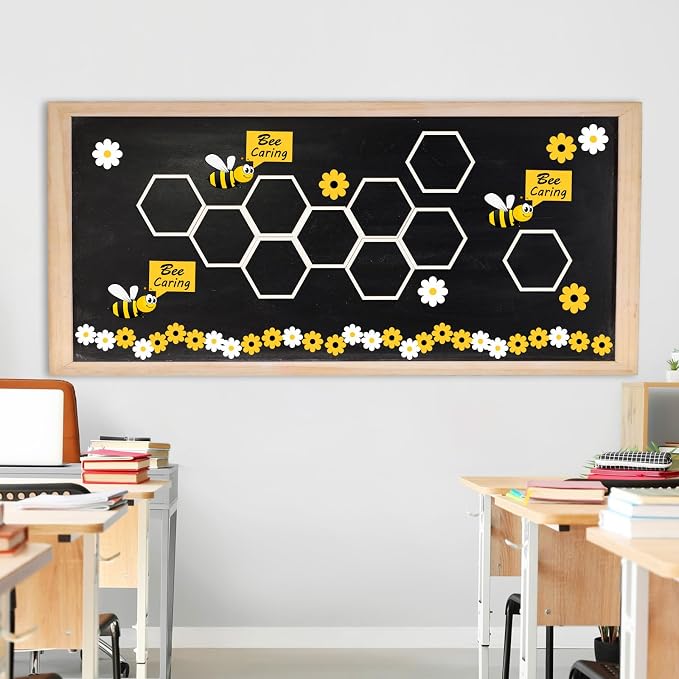 Gerrii 36 Pcs 6.8 Inch Honeycomb Decorations Unfinished Wooden Hexagon Wall - Image 7