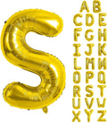 Gold Letter Balloons 40 Inch Large Letter S Balloon Aluminum | Foil Mylar Big by YUNSHANGMO