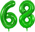 Number 68 Balloons for 68th Birthday Party Decorations, 0-100 Large No.68 by Joycard