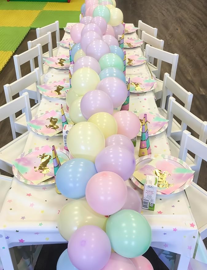 Pastel Balloons, 12 Inch 60 Pcs, Birthday Party Decor | Pastel Rainbow Balloons - Image 5