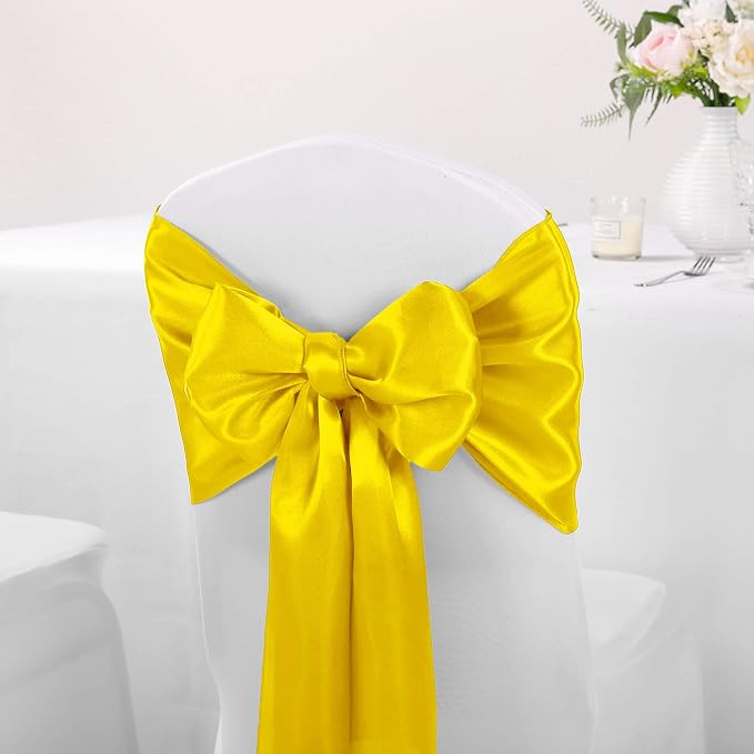 10-Pack Satin Table Runner Yellow 12 x 108 inches Long, Table Runners - Image 7