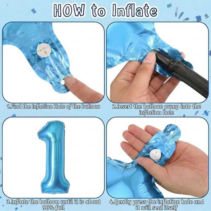 Light Blue Number 11 Balloon 40 Inch, Foil Numeral - Image 5
