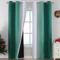 Green and Greyish White Blackout Curtains by ESTELARTEXTILER