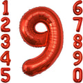 Red Number 9 Balloon 40 Inch, Foil Numeral by Unknown