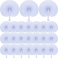 Yulejo 100 Packs White Wedding Fan Round Folding Paper Fans by Yulejo