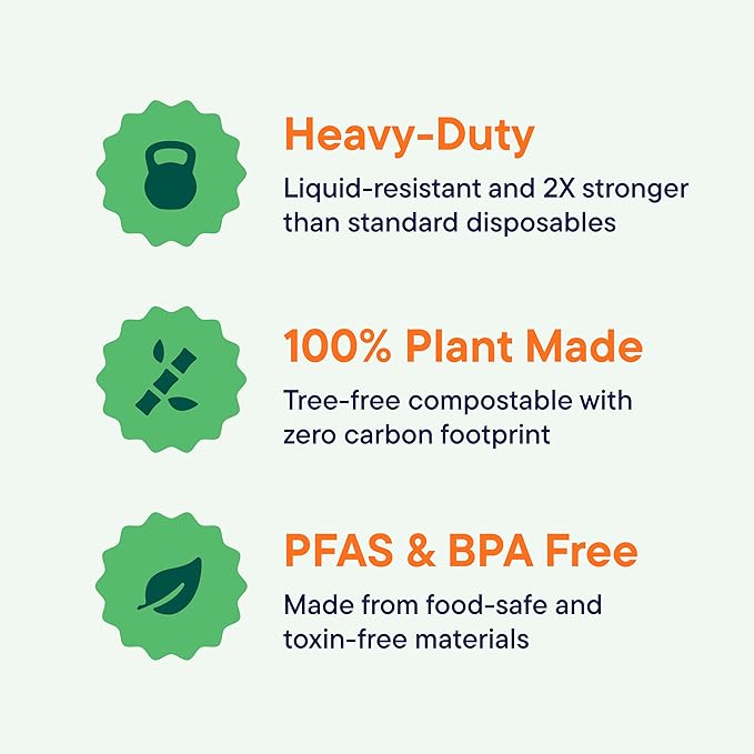 100% Compostable Oval Paper Plates [50-Pack] - {PFAS-Free} - {BPI Certified} - [10 Inch] Heavy Duty, Eco-Friendly, Biodegradable Bagasse Dinner Platters - Natural Brown 10" Oval Plates by Stack Man