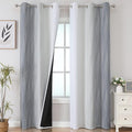 Full Room Darkening Greyish White and Grey Blackout Curtains 84 Inch Length 2 by ESTELARTEXTILER