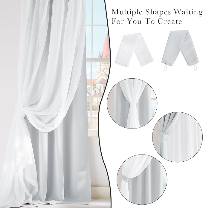 PONY DANCE Sheer Curtains 95 inches Long, 52 x 95 inches - Image 9