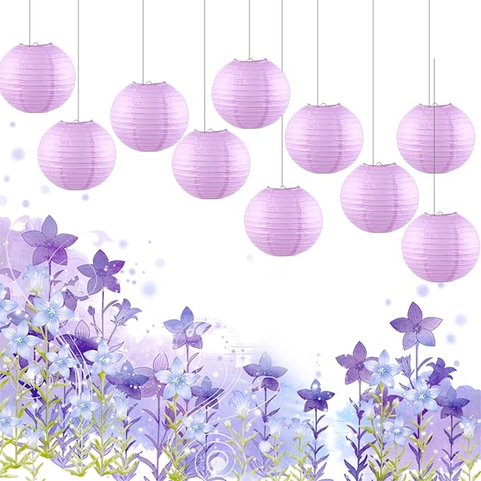 Light Purple Chinese Paper Lanterns - Image 2