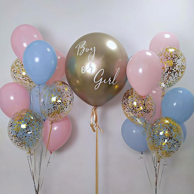 Balloons Pink and Blue, 60 Pack 12 Inch Pastel Light Pink Blue - Image 6