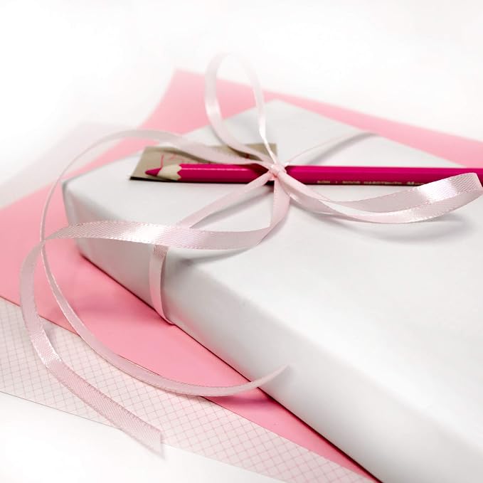Pale Pink Ribbon 1/4 Inches 36 Yards Satin Roll Perfect - Image 2