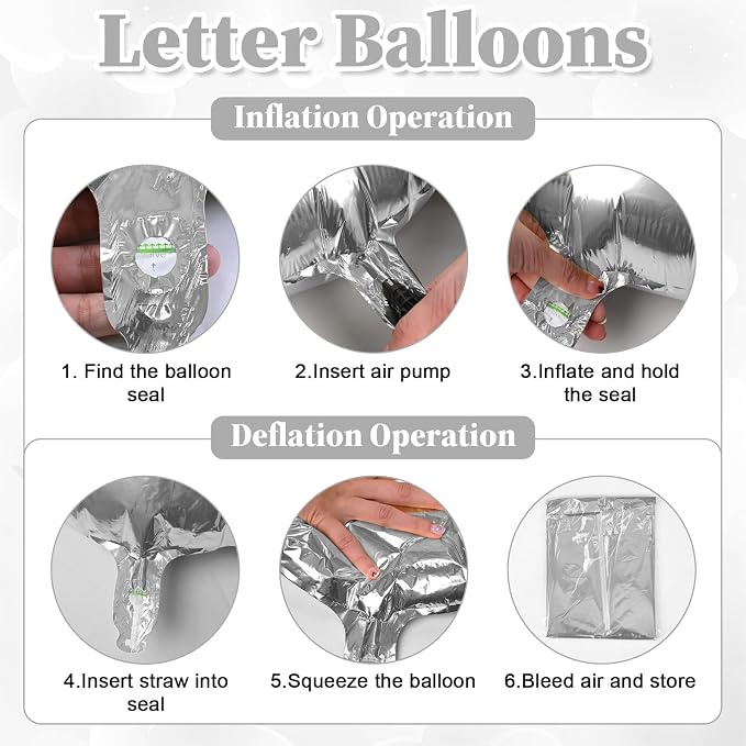 40inch Silver BRIDE Letter Balloons, Giant Silver Bride Foil Helium Balloon - Image 8