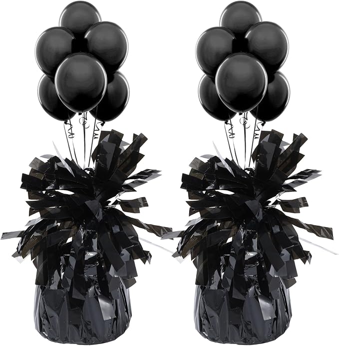 2 Pcs Balloon Weights Black Metallic Anchor Balloon Holder by Unknown