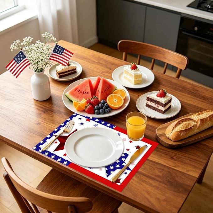 50 Pack Disposable Paper Placemats Patriotic Table Mats - Image 6