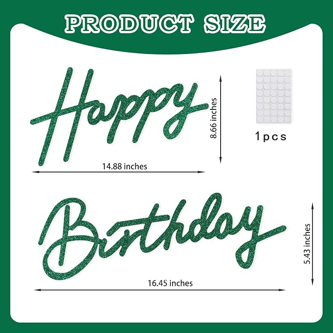 TONIFUL Happy Birthday Sign for Backdrop - Image 2