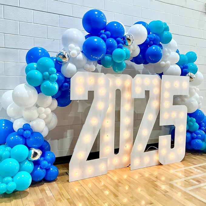 Royal Blue Balloons Different Sizes 135pcs 18 12 10 5 Inch Dark Blue Balloon - Image 4