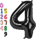 Number Balloons 4 Balloon Black by Enyeopd