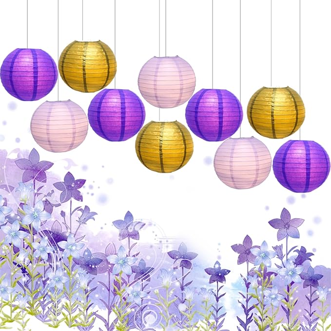 Purple Chinese Paper Lanterns - Image 3