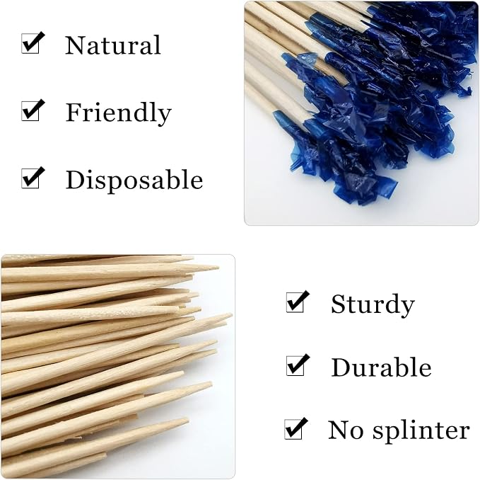 BLUE TOP Wood Frill Picks Toothpicks 4 Inch Value Pack 2000pcs, Wood Frill - Image 5