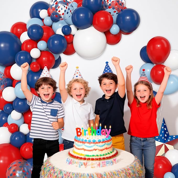 Amandir 153pcs Red White and Blue Balloons Arch Garland Kit, Different Sizes 18 - Image 7