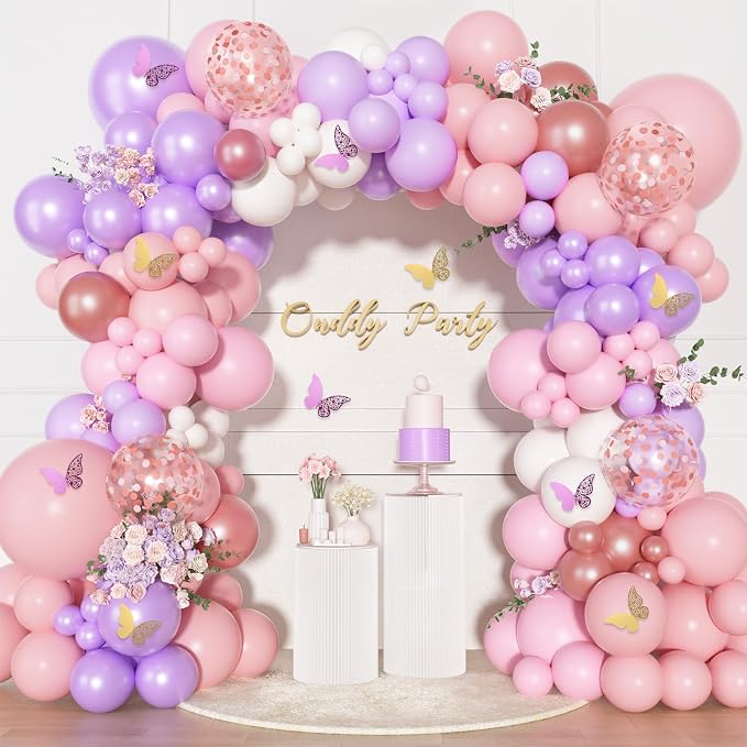 Ouddy Party Pink Balloon Garland Arch Kit - Image 7