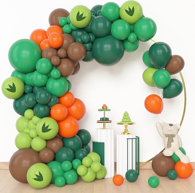 Amandir 153pcs Dinosaur Balloons Arch Garland Kit Different Sizes | 18 12 10 5 - Image 2