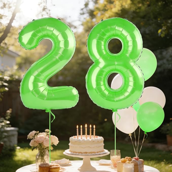 40 Inch Number 28 Balloons for 28th Birthday Party Decorations, 0-100 Fruit - Image 3