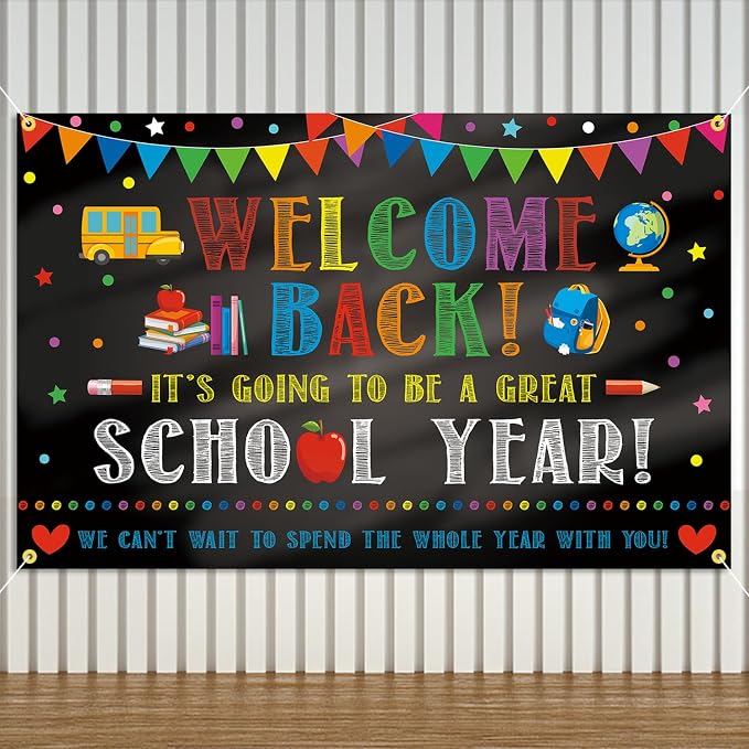 Colorful Welcome Back It’s Going to be a Great School Year Backdrop Banner | 71 - Image 6