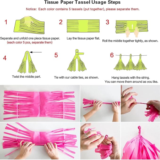 We Moment Gender Reveal Tissue Paper Tassel Banner - Image 3